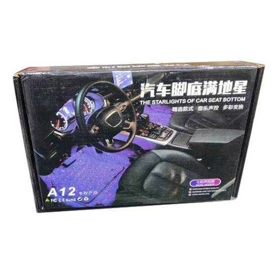 Kit 4 Luces Led Interior Auto Multicolor Sensor Sonido 21476