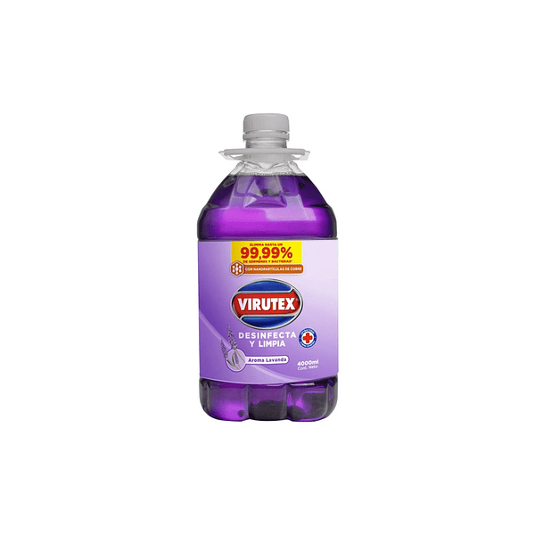 Limpiador y desinfectante con cobre LAVANDA 4 Lts - VIRUTEX 