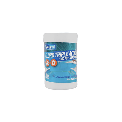 Cloro piscinas TABLETAS TRIPLE ACCIÓN  1 Kg (20 un.) - ACUACOL