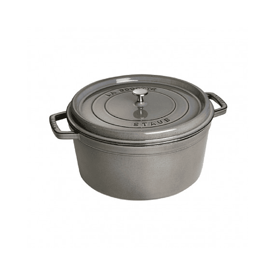 CACEROLA FIERRO REDONDA 30 CM GRIS GRAFITO STAUB