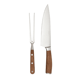 Set Cuchillo y Tenedor Parrillero Piezas Marca Wayu