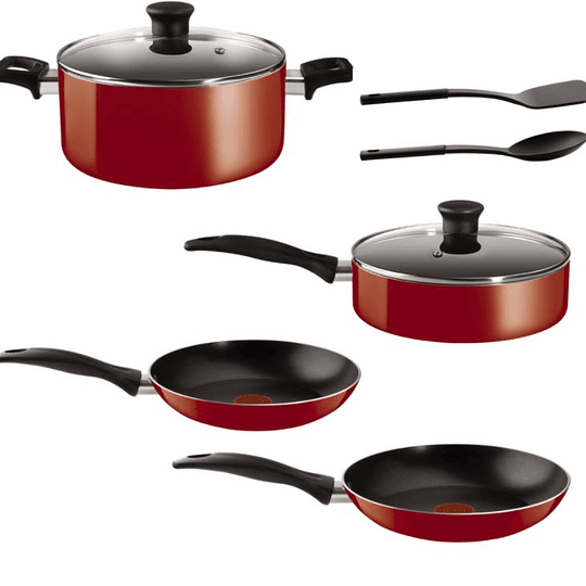 Bateria Easy Care 8 Piezas roja Tefal