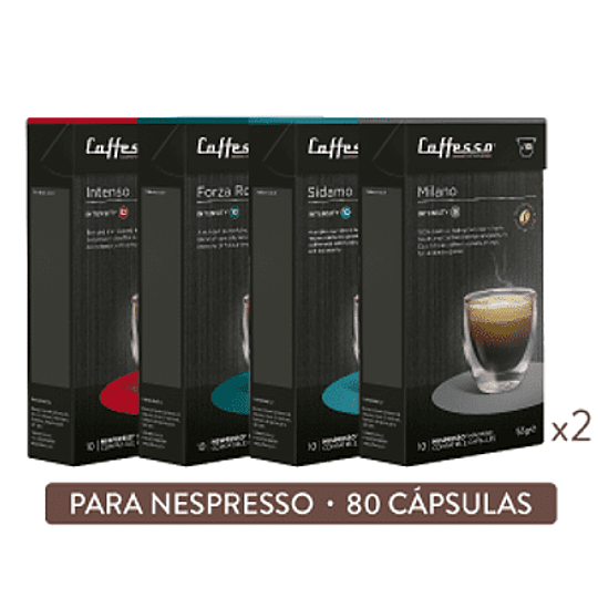 Pack 80 Cápsulas Espresso Forte - Cafesso