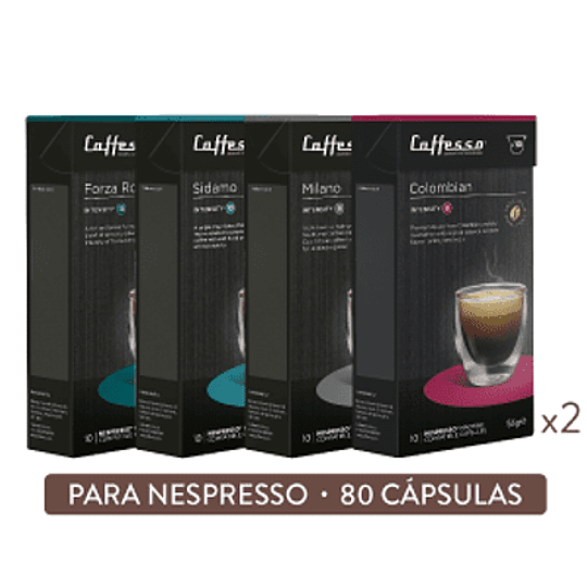 Pack 80 Cápsulas Best Sellers - Cafesso