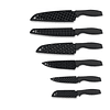 Set 6 Cuchillo Tomadachi Geometric Negro Marca Hampton Forge