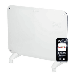 Panel Calefactor Muro/Piso de Cristal WiFi SmartHome 20 m2 2000 W betterlife CG-20LED