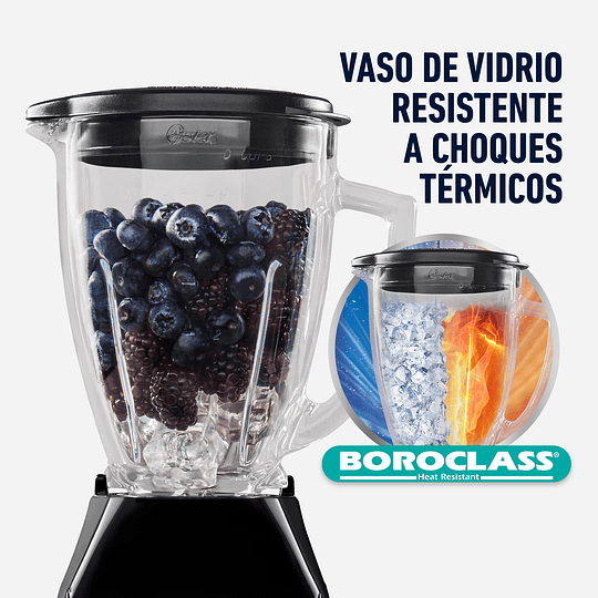 Licuadora 2 Vel Más Pulso Y Vaso De Vidrio Negra Oster