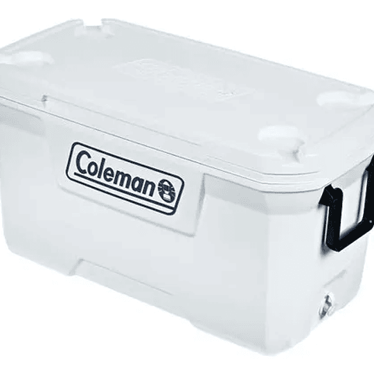 Cooler 66 Lt Blanco Con Tapa Portavasos  Marine 70qt Coleman