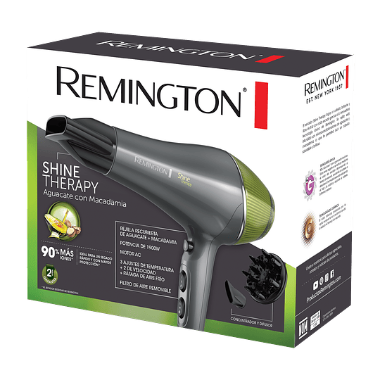 Secador De Pelo Remington D18A Shine Therapy Pro REMINGTON