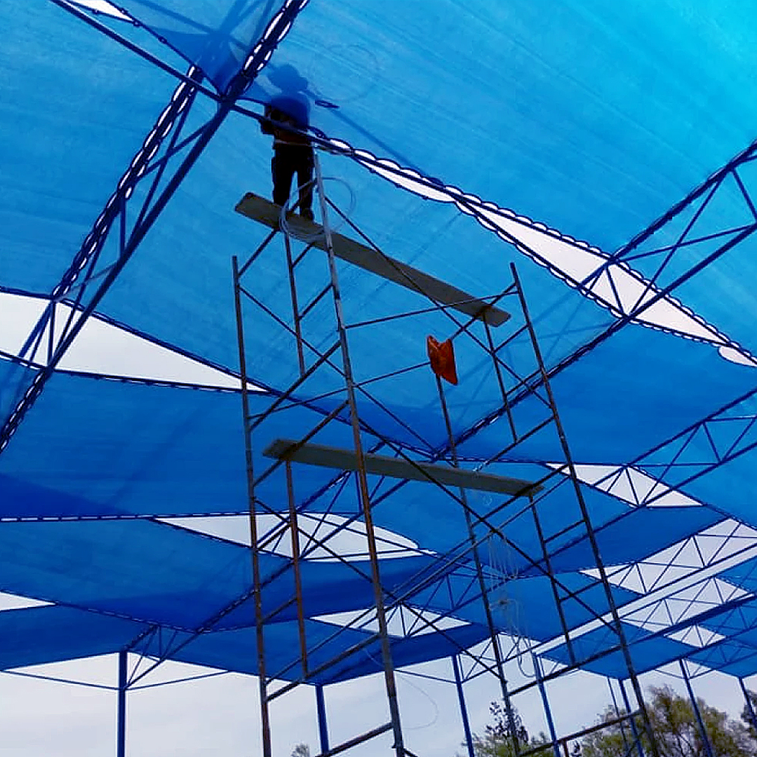 Mallas Raschel Azul 420x100cm 2