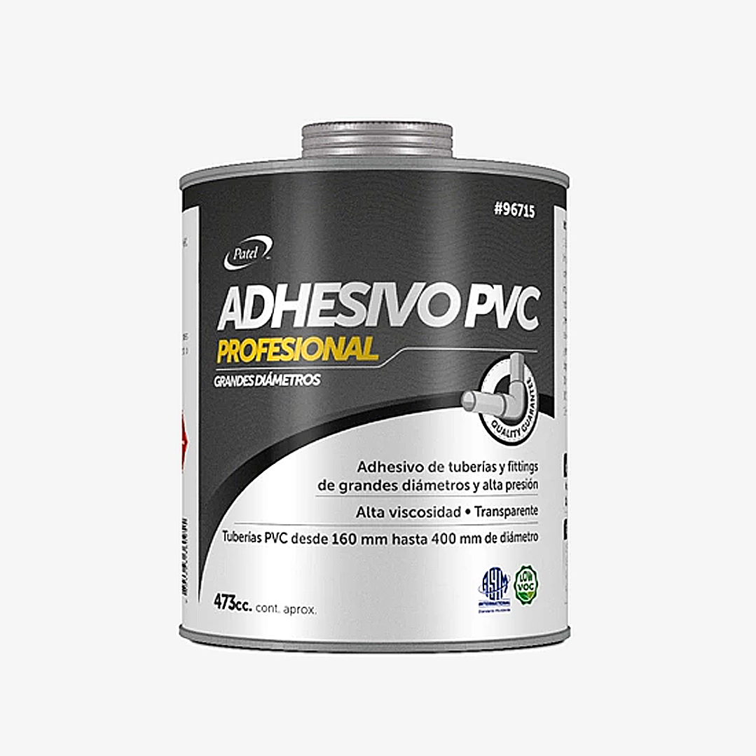 Adhesivo PVC Grandes Diámetros Patel - 473cc 1