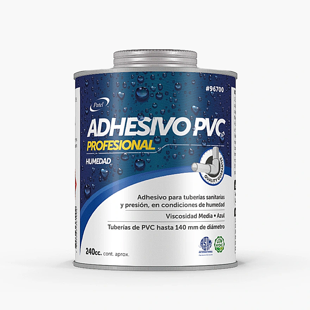 Adhesivo PVC Humedad Patel 240cc - Caja 24 unid 1