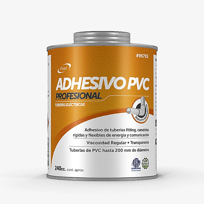 Adhesivo PVC Tuberías Eléctricas Patel 240cc - Caja 24 unid 1