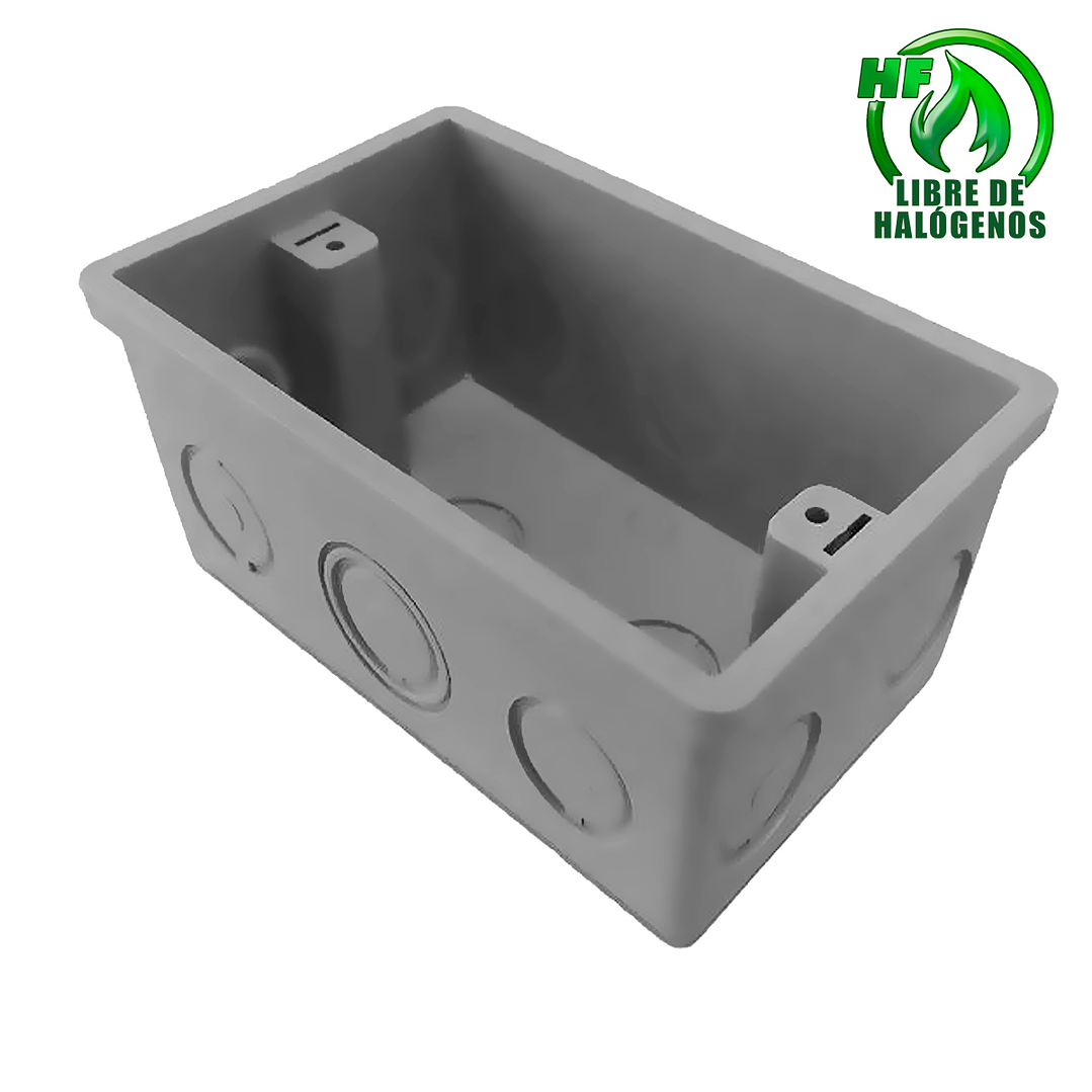 CAJA TABIQUE GRIS 12 ENTRADAS LIBRE DE HALÓGENOS 1