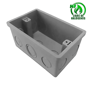 CAJA TABIQUE GRIS 12 ENTRADAS LIBRE DE HALÓGENOS