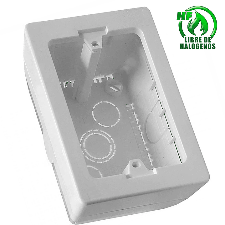 CAJA CHUQUI PARA CANALETA Y TUBO LIBRE DE HALÓGENOS 1