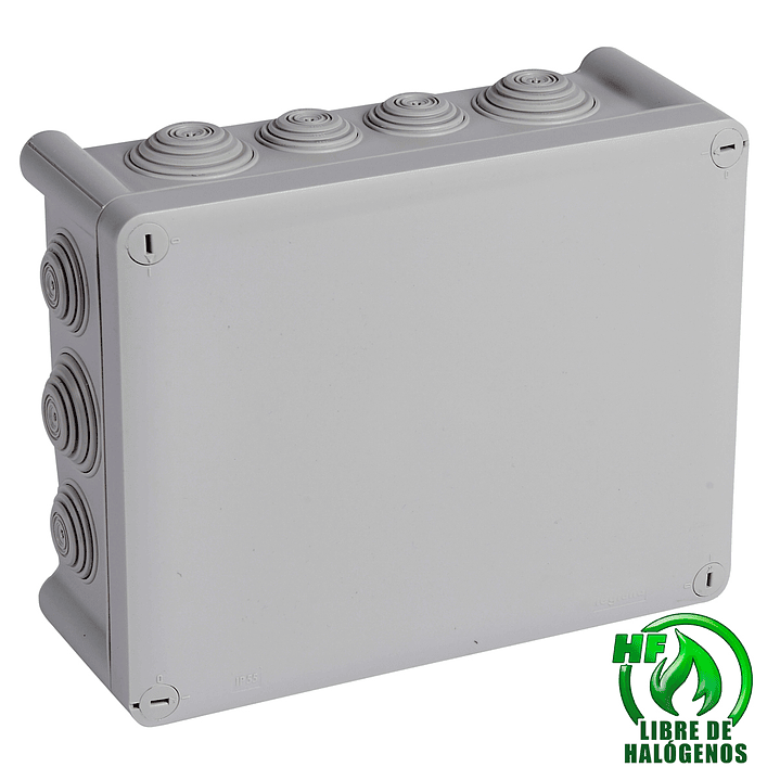 CAJA ESTANCA LIBRE DE HALÓGENOS 220X170X95 CON CONO 1