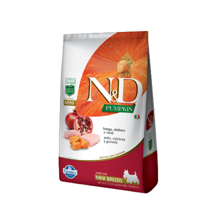 N&D Pumpkin Pollo Calabaza 2,5 kg - Perros adultos raza pequeña 1