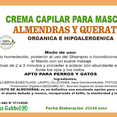 Crema de Almendras y Queratina 500 Grs 2