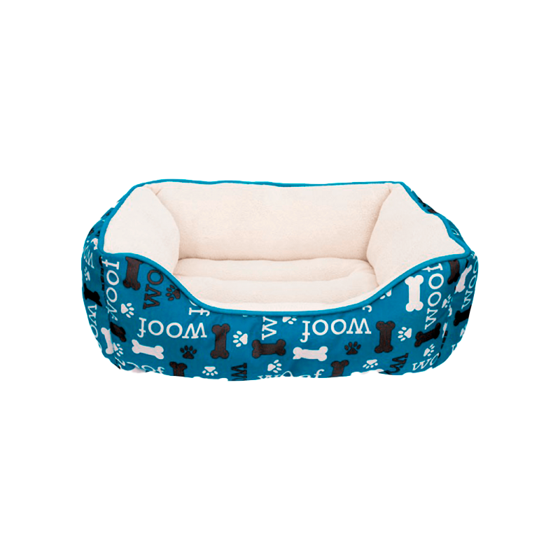 Dogit Cama Restangular Woof Azul