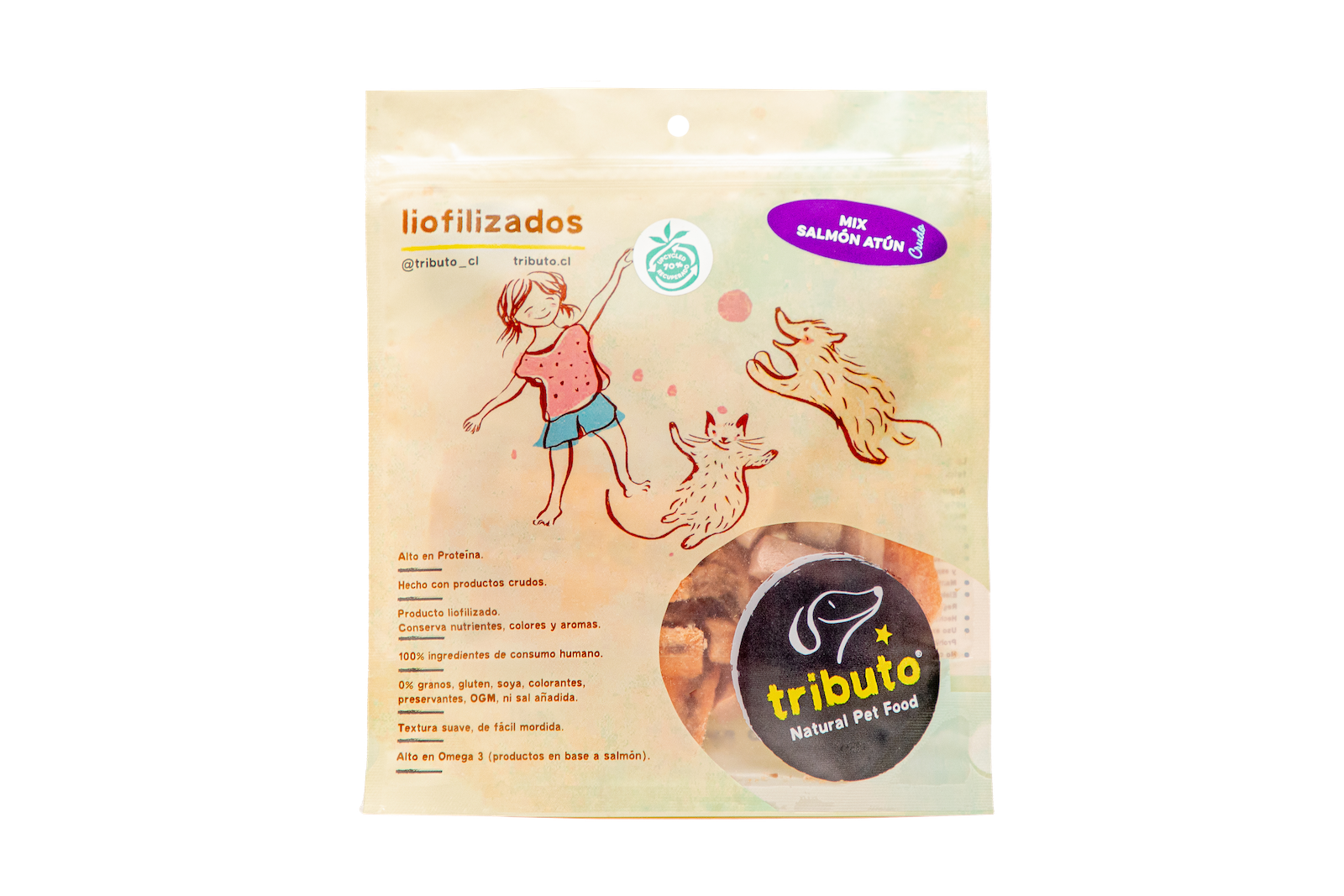 Crudo Liofilizado Mix Salmón y Atún 100 gr
