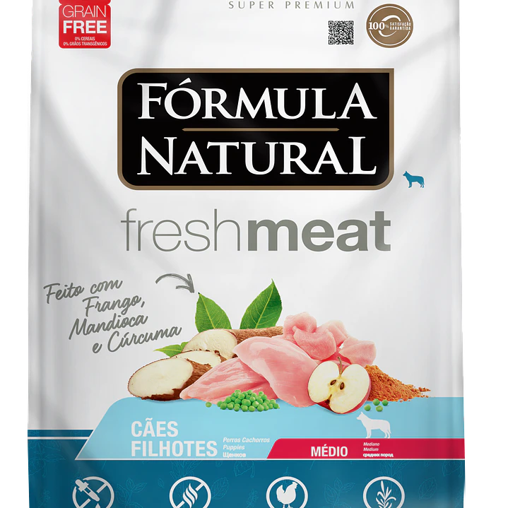 Fórmula Natural Fresh Meat Perros Cachorros Porte Mediano  1