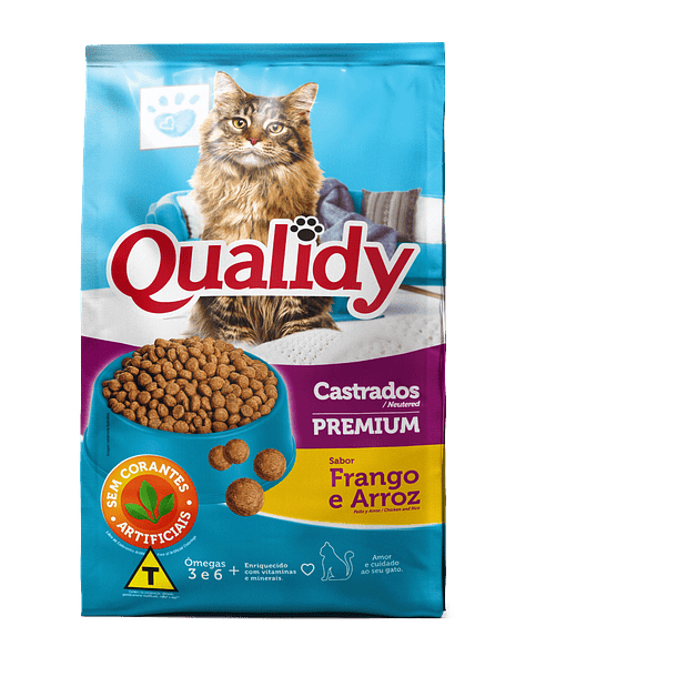 Qualidy Premium Gato Castrado Sabor Pollo y Arroz