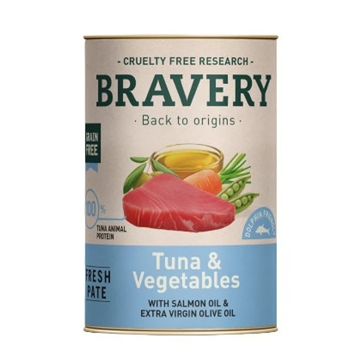 Lata Bravery Perro Tuna & Vegetables 290 Gr 1