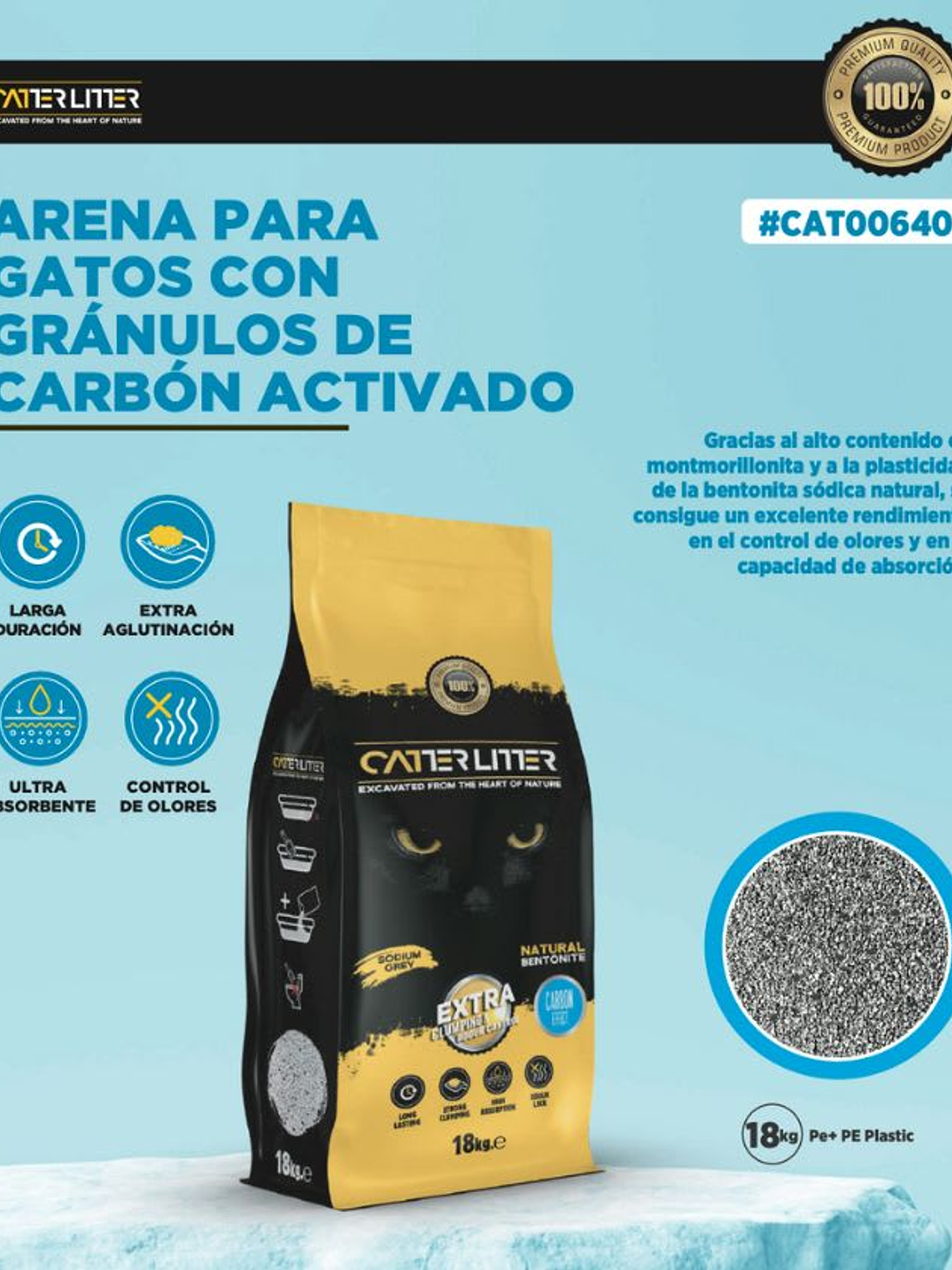 Arena para Gatos Catter Litter 18 Kilos 2