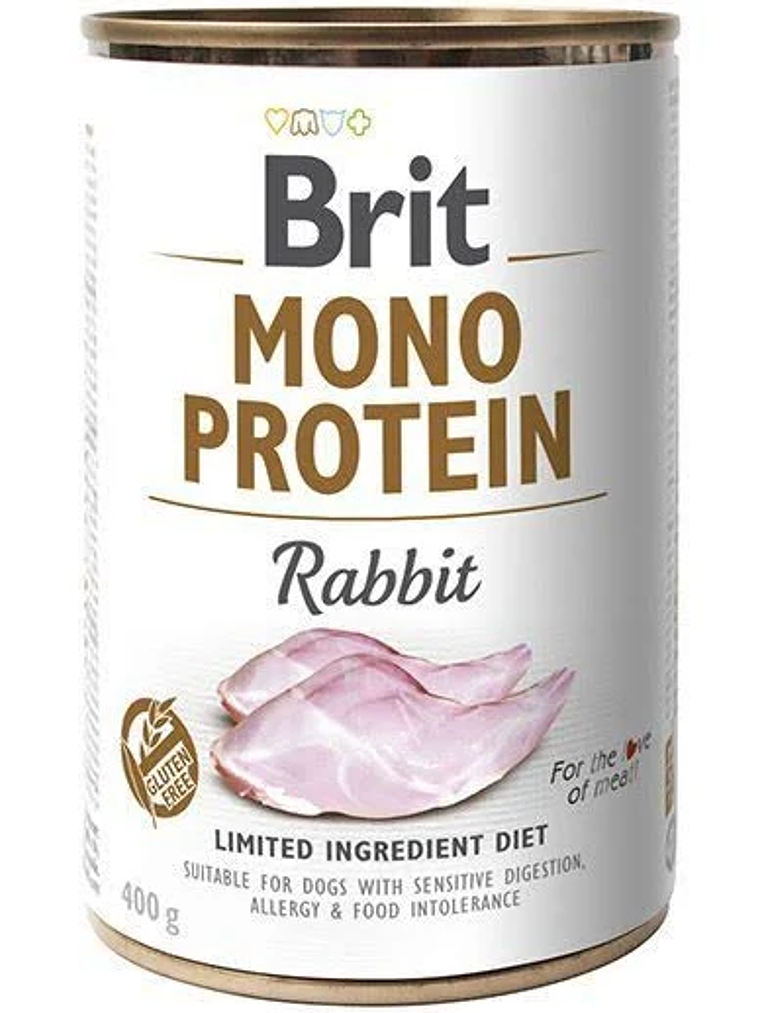 Brit Mono Protein Rabbit Lata 400 GR 1