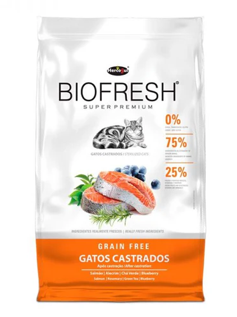 Alimento Biofresh Súper Premium para Gatos Castrados 7,5 Kilos 1