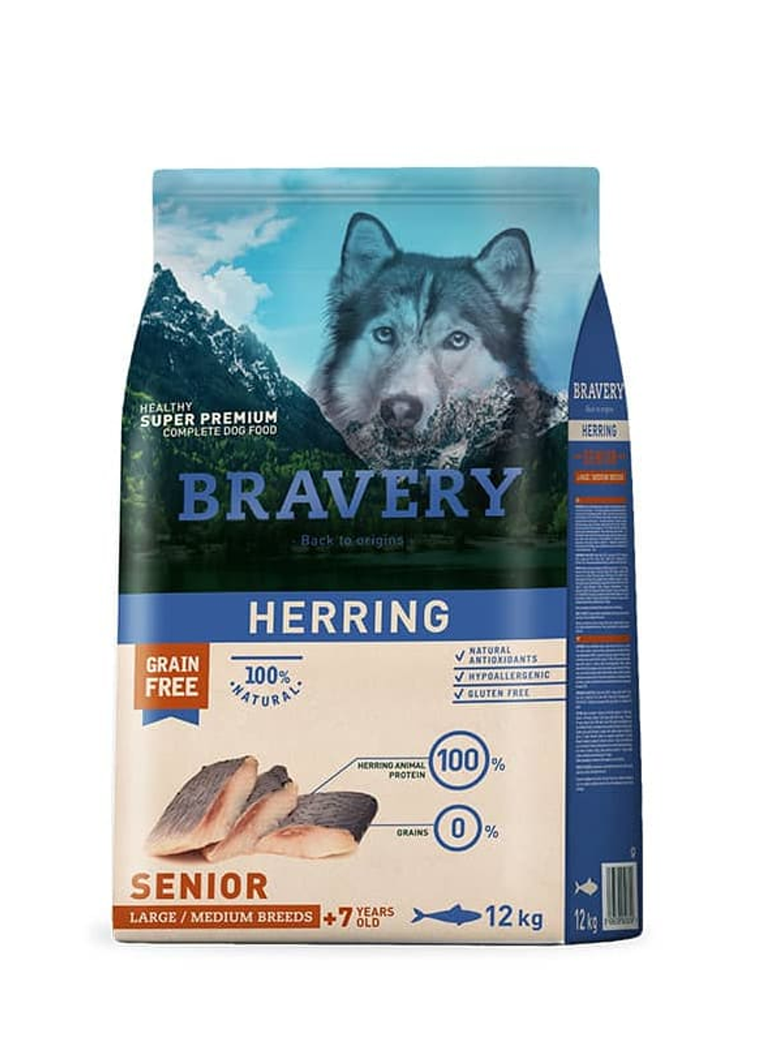 Bravery Herring Senior Medium/Large Breeds 12 Kilos 1