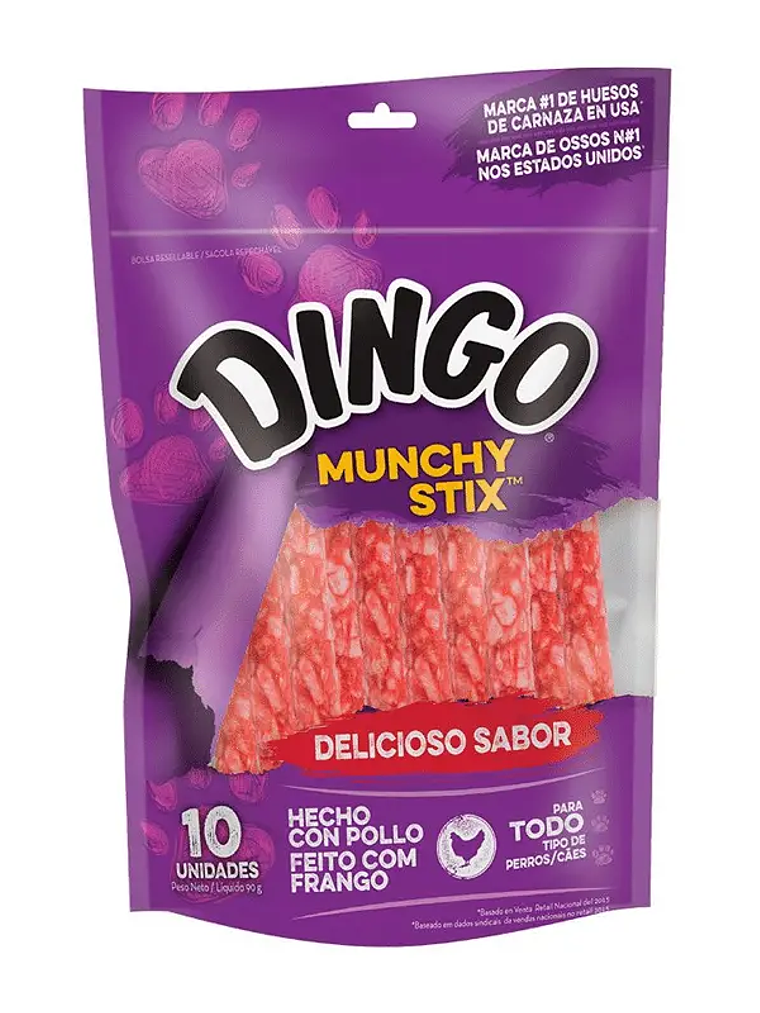 Dingo Munchy Stix 90 grs / 10 unidades 1