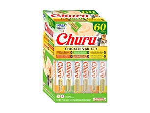 Churu Snack Gato variedades Pollo, Box 60 Tubitos.