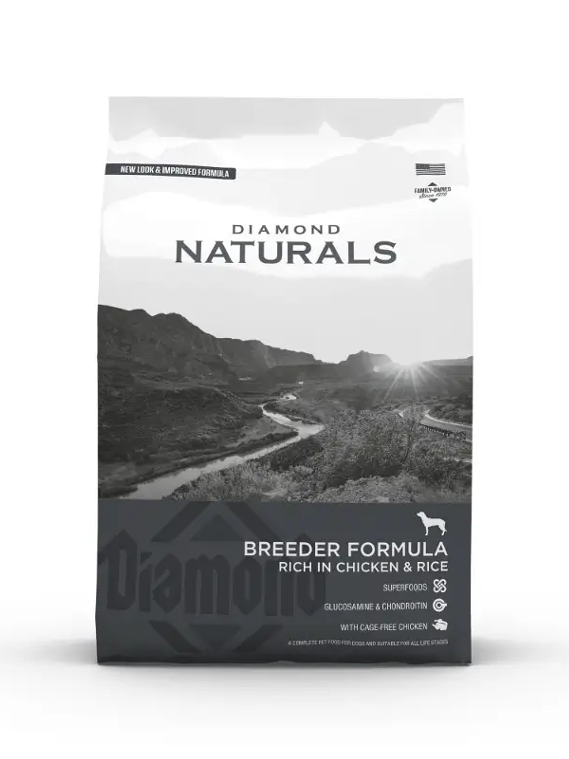 Diamond Naturals BreederToda Raza sabor Pollo & arroz 20 Kilos 1