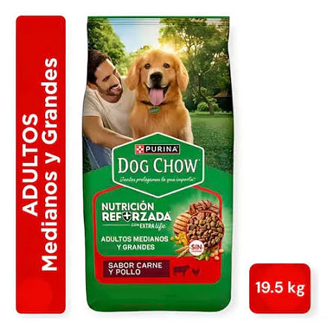 Dog chow Adulto razas medianas y grandes 19.5 kg