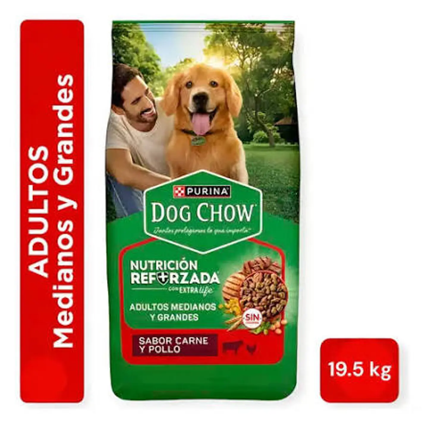 Dog chow Adulto razas medianas y grandes 19.5 kg 1