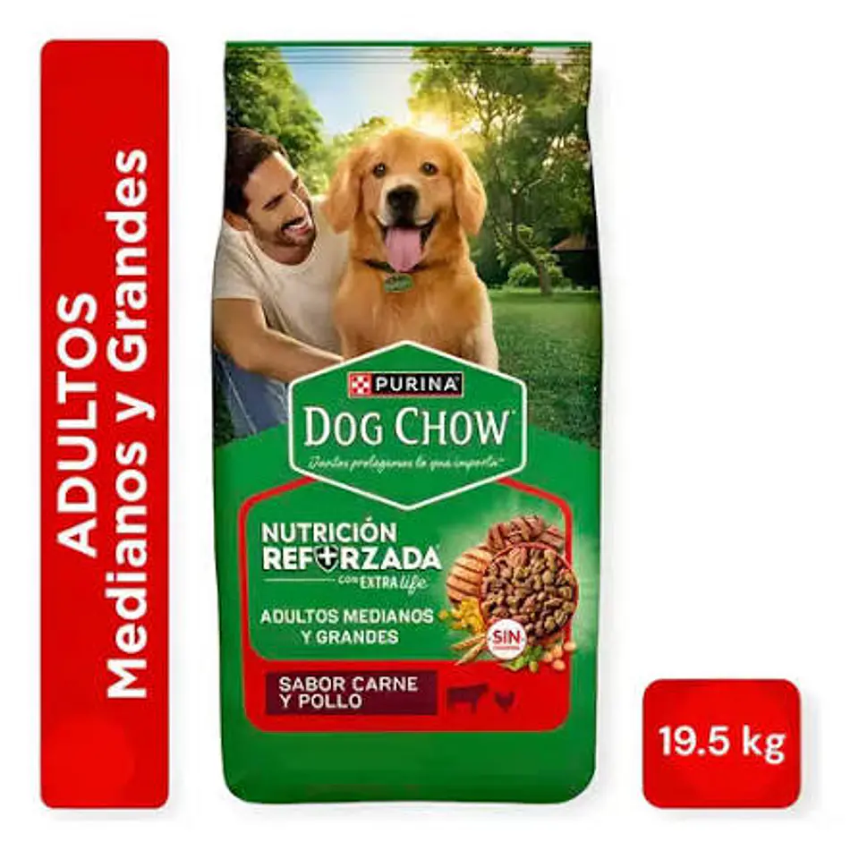Dog chow Adulto razas medianas y grandes 19.5 kg 1