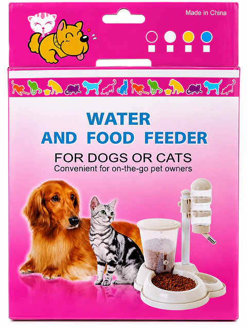 Dispensado de comida y agua para mascotas