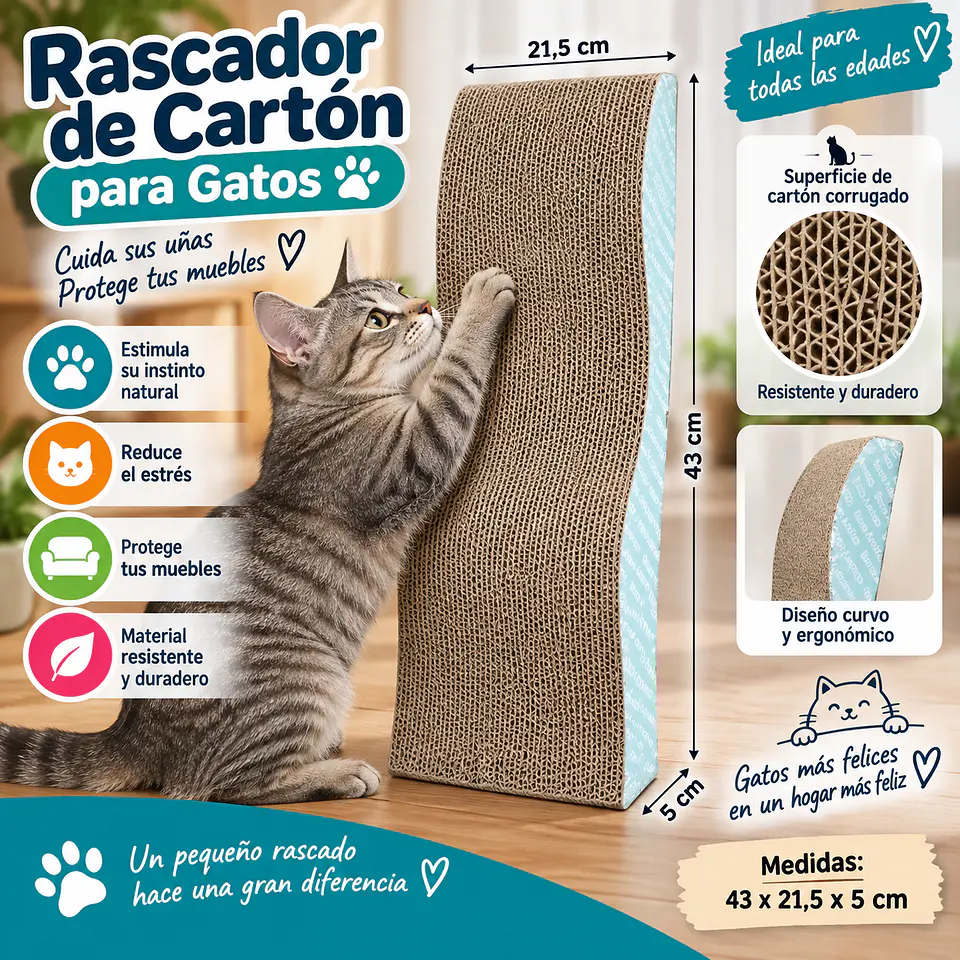 Rascador de carton para gatos 1