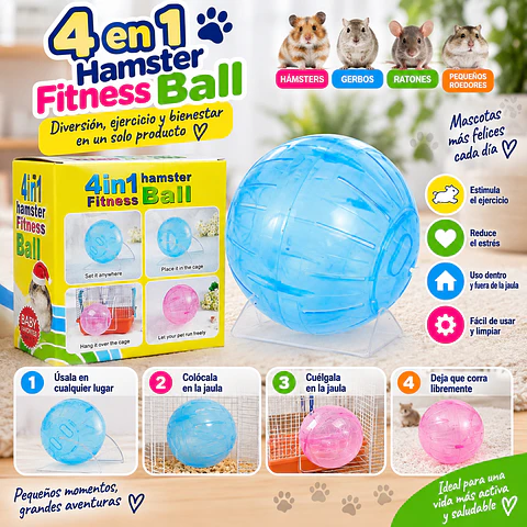 Bola gimnacio hamaster y pequeños roedores tamaño S