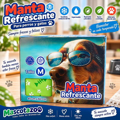 Manta Refrescante Frío Para Mascotas 45X60 Cm