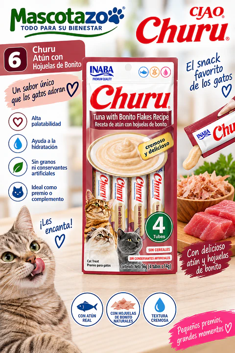 Churu atun con hojuelas de bonito