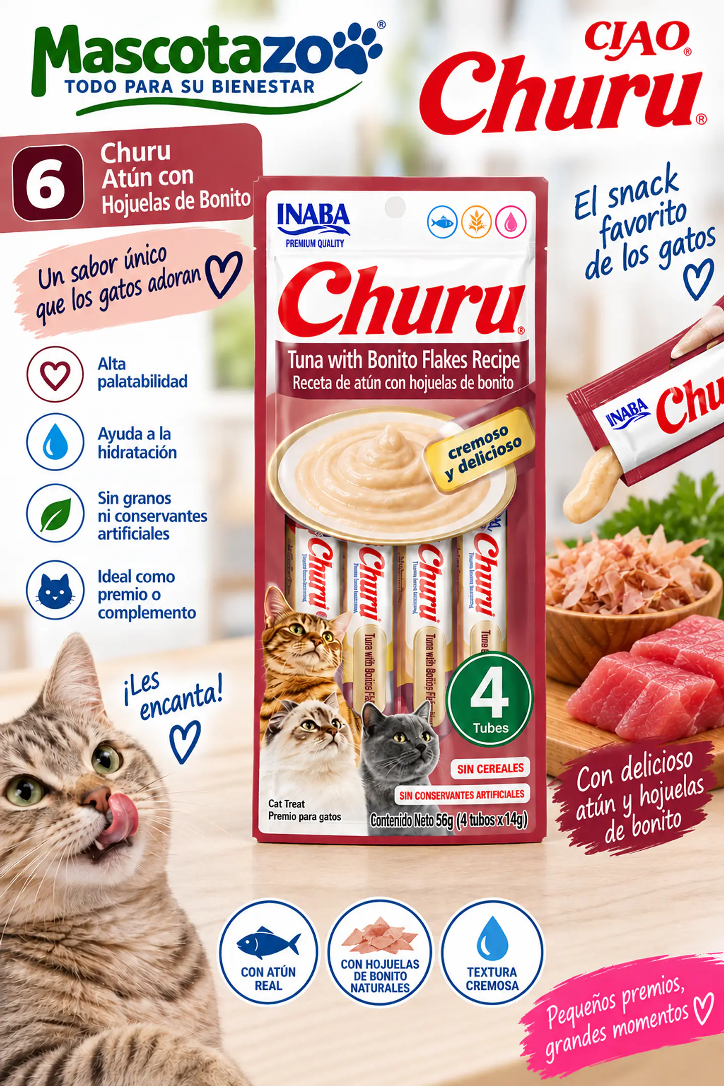 Churu atun con hojuelas de bonito 1