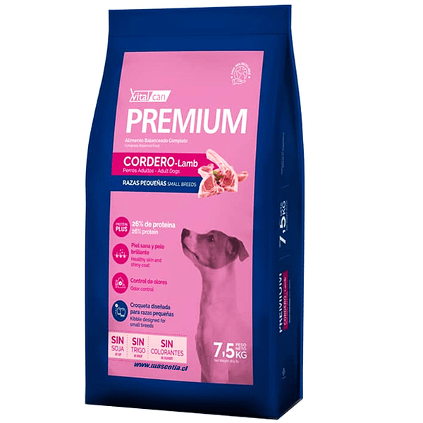 Vitalcan Premium Adulto Pequeño Cordero 7,5 Kg