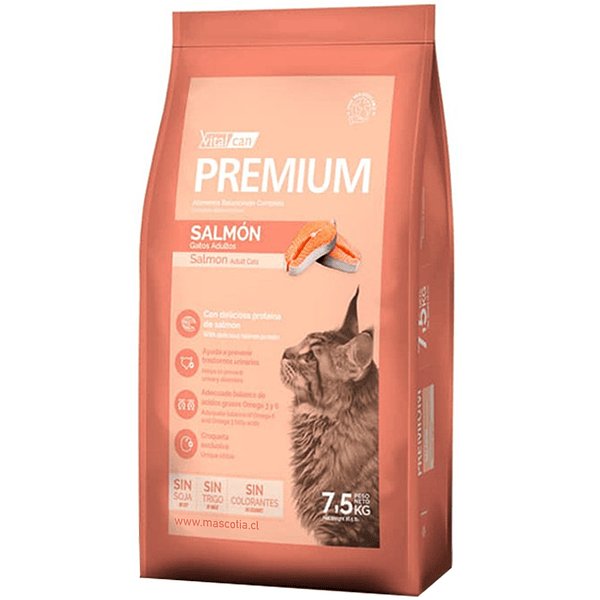 Vitalcan Premium Gato Adulto Salmón 7,5 Kg