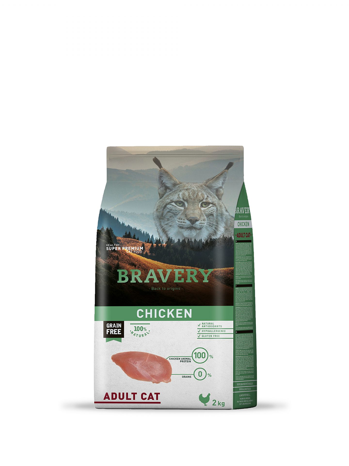 Bravery Adult Cat Chicken (Pollo) Alimento Para Gatos 1
