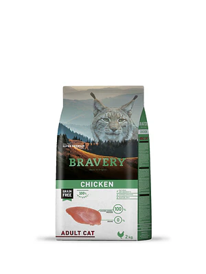 Bravery Adult Cat Chicken (Pollo) Alimento Para Gatos