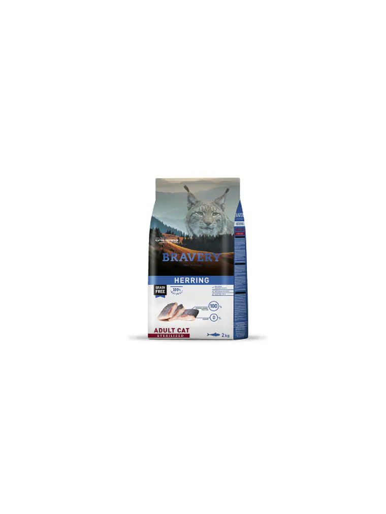Bravery Adult Cat Herring (Arenque) Sterilized Alimento Para Gatos 1