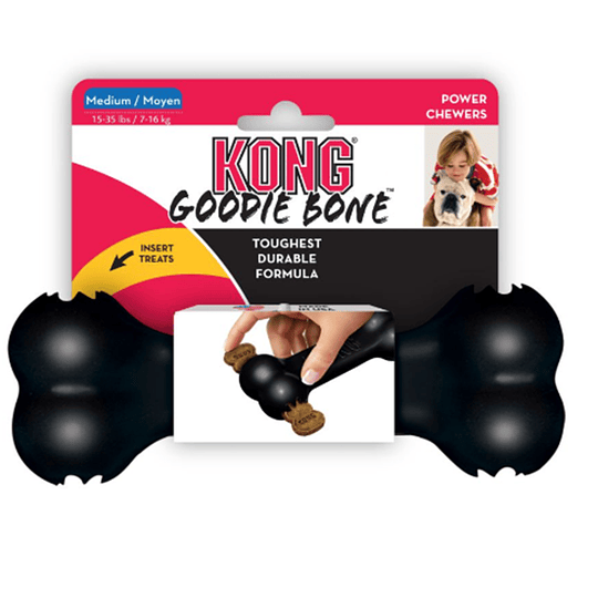 Juguete Hueso mordedor rellenable ultra resistente Kong Goodie Bone Extreme
